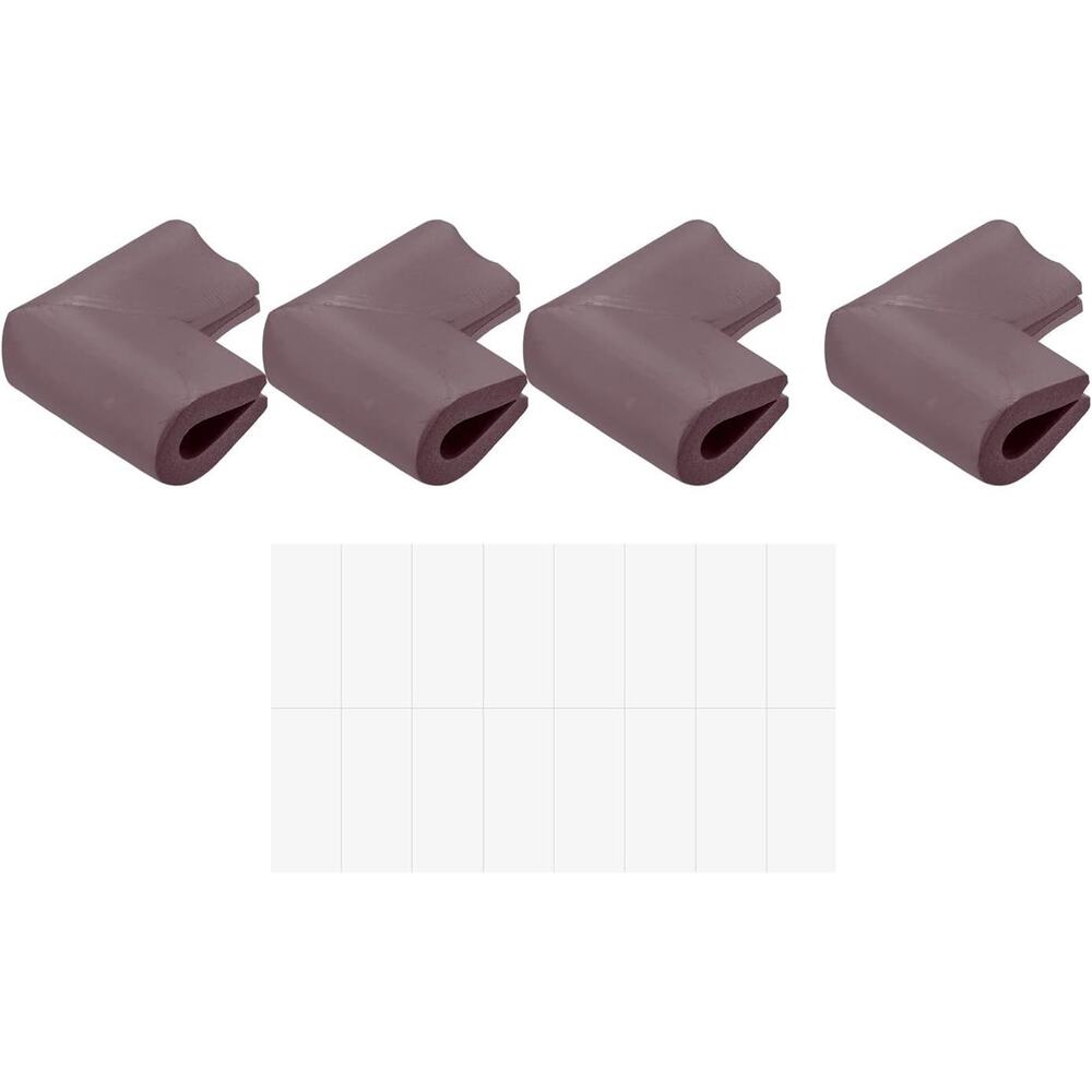 uxcell Brown Rubber Corner Guards 10 Pack Furniture Edge‎ Protectors NEW